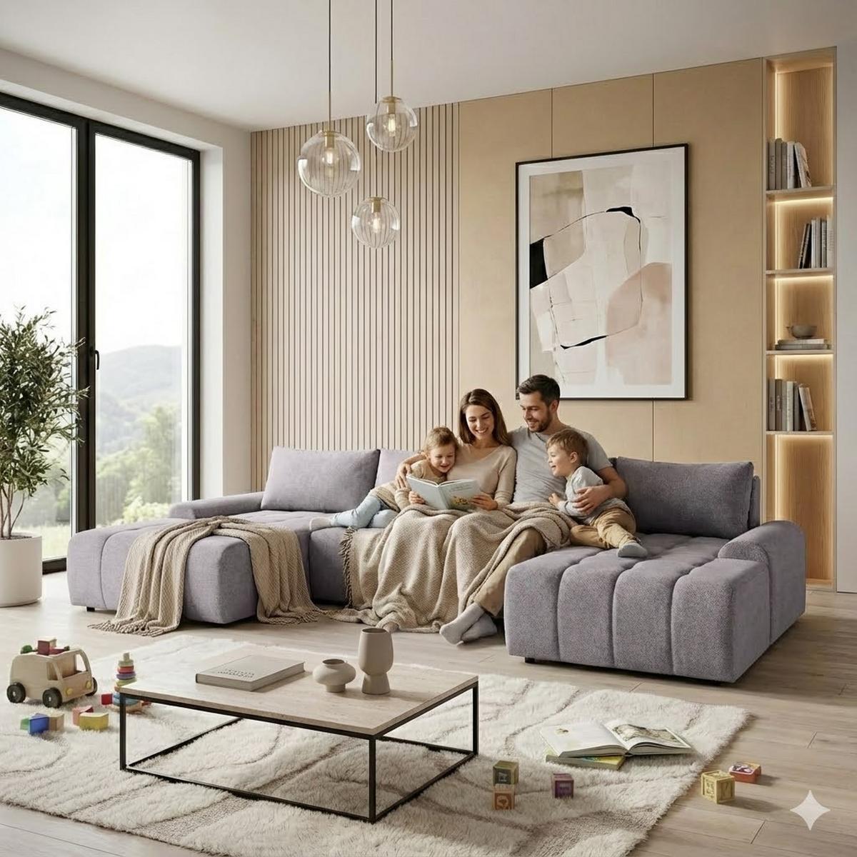 WOHNLANDSCHAFT Costa U Hellgrau - Silberfarben/Hellgrau, Kunststoff/Textil (367/80/169cm) - Beautysofa