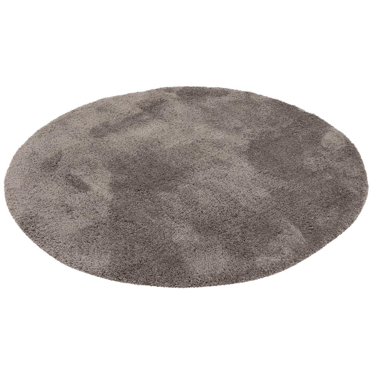 LUXUS SUPER HOCHFLOR SHAGGY TEPPICH LUCA RUND - Anthrazit, Textil (200/200cm) - Pergamon