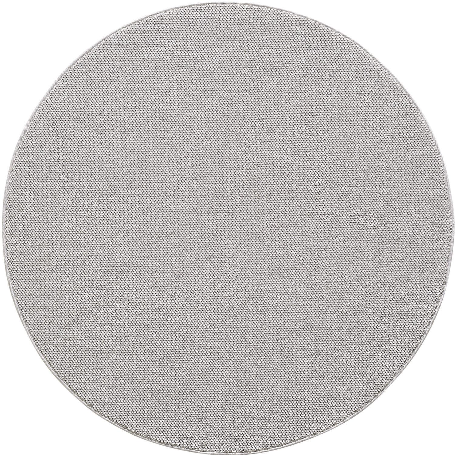 TEPPICH Flachgewebe CIMA in Silber, einfarbig, Ø 120 cm - Silberfarben, Textil (120/120cm) - KADIMA DESIGN