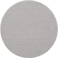 TEPPICH Flachgewebe CIMA in Silber, einfarbig, Ø 160 cm - Silberfarben, Textil (160/160cm) - KADIMA DESIGN
