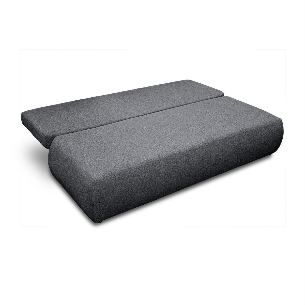 SCHLAFSOFA CLAIRE, zweisitzig, mit Schlaffunktion, Neve 90 - Grau, Textil (208/90/95cm) - Lookway