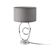 TISCHLAMPE Torquay - Chromfarben/Grau, Textil/Metall (30/30/49.5cm) - lux.pro