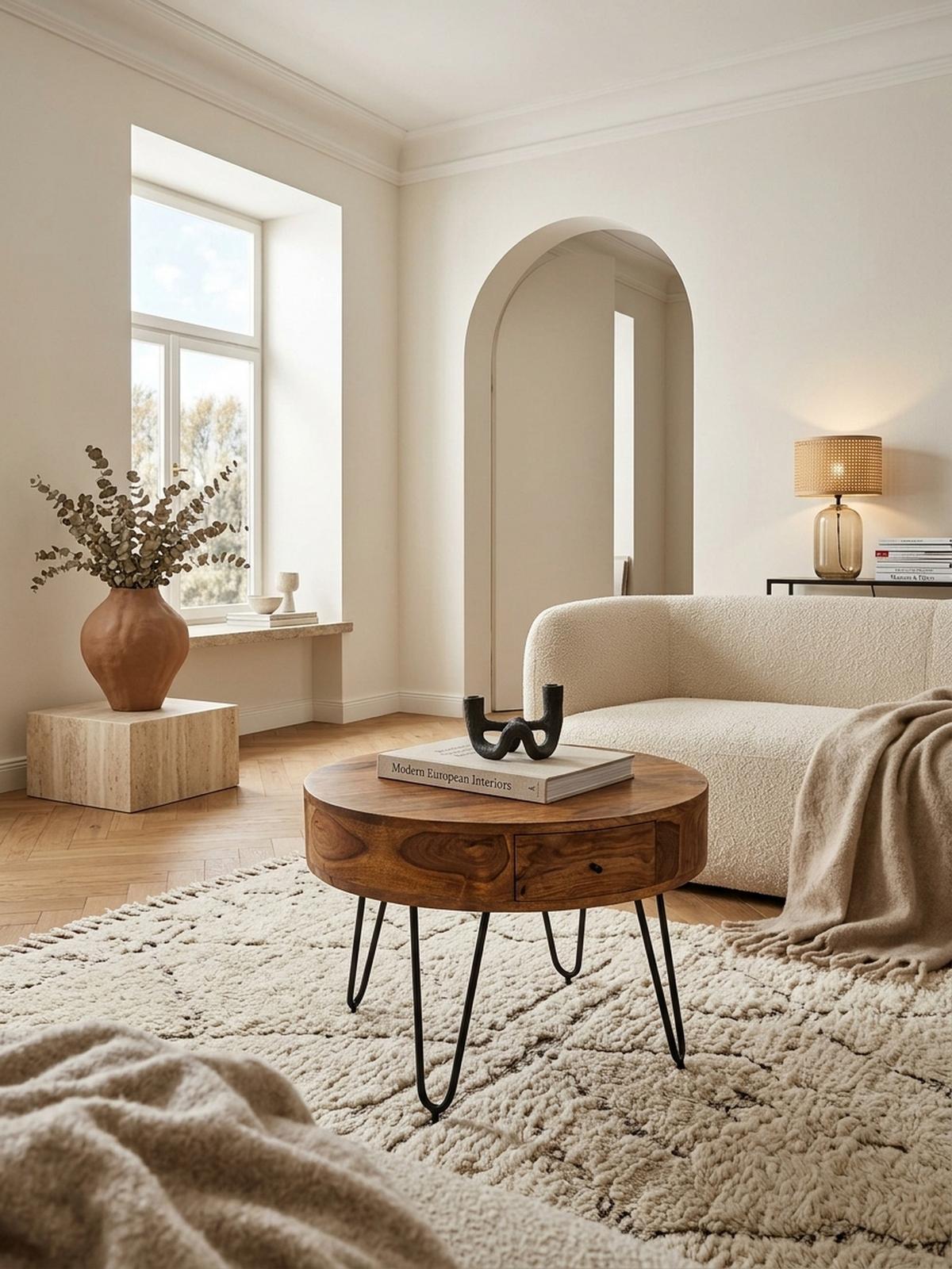 COUCHTISCH Sheesham-Massivholz Schwarz, Metallbeine, Handgefertigt, Mit Schubladen - Schwarz/Braun, Holz/Metall (60/60/44cm) - KADIMA DESIGN