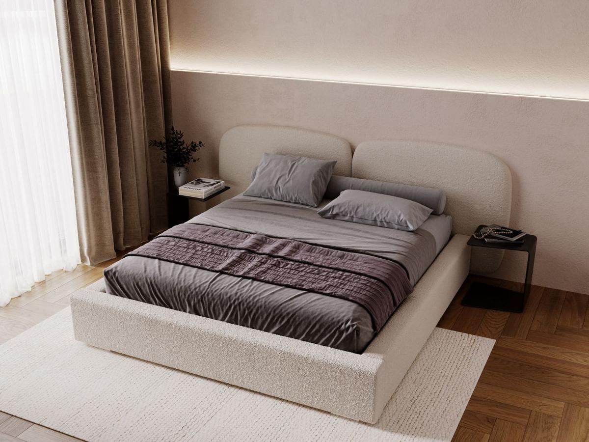 POLSTERBETT Palermo 200x200 Beige - Beige, Textil (200/200cm) - Graingold