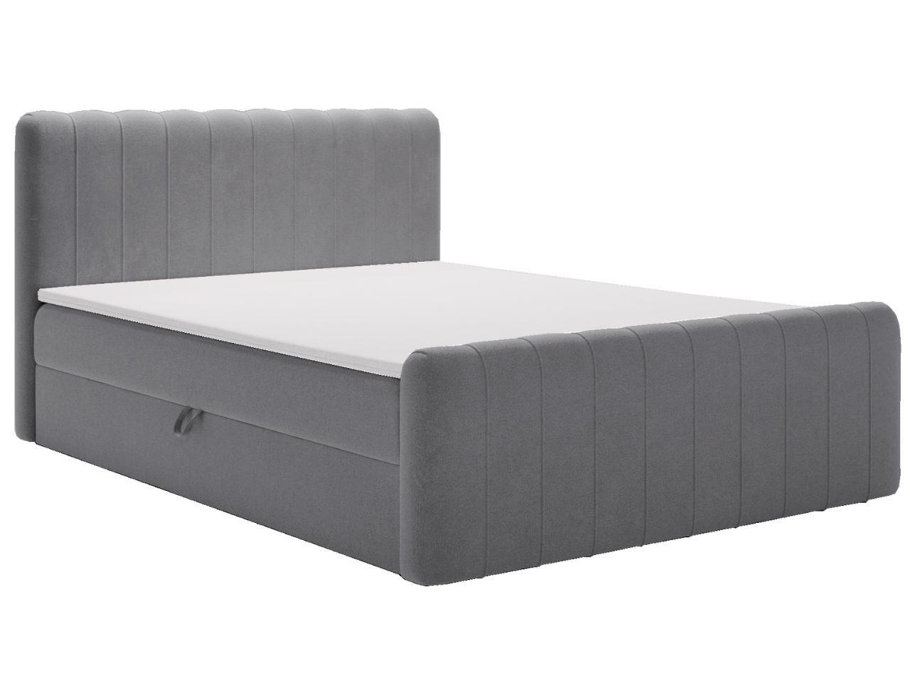 BOXBETT Osteno 160x200 Dunkelgrau - Dunkelgrau, Holz/Textil (160/200cm) - Graingold