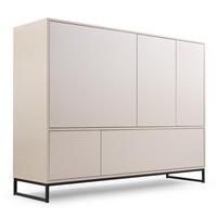 KOMMODE AZIR 160/120/45cm mit Schubladen 5 Türen Beige - Beige, Holzwerkstoff (160/120/45cm) - MASSENO