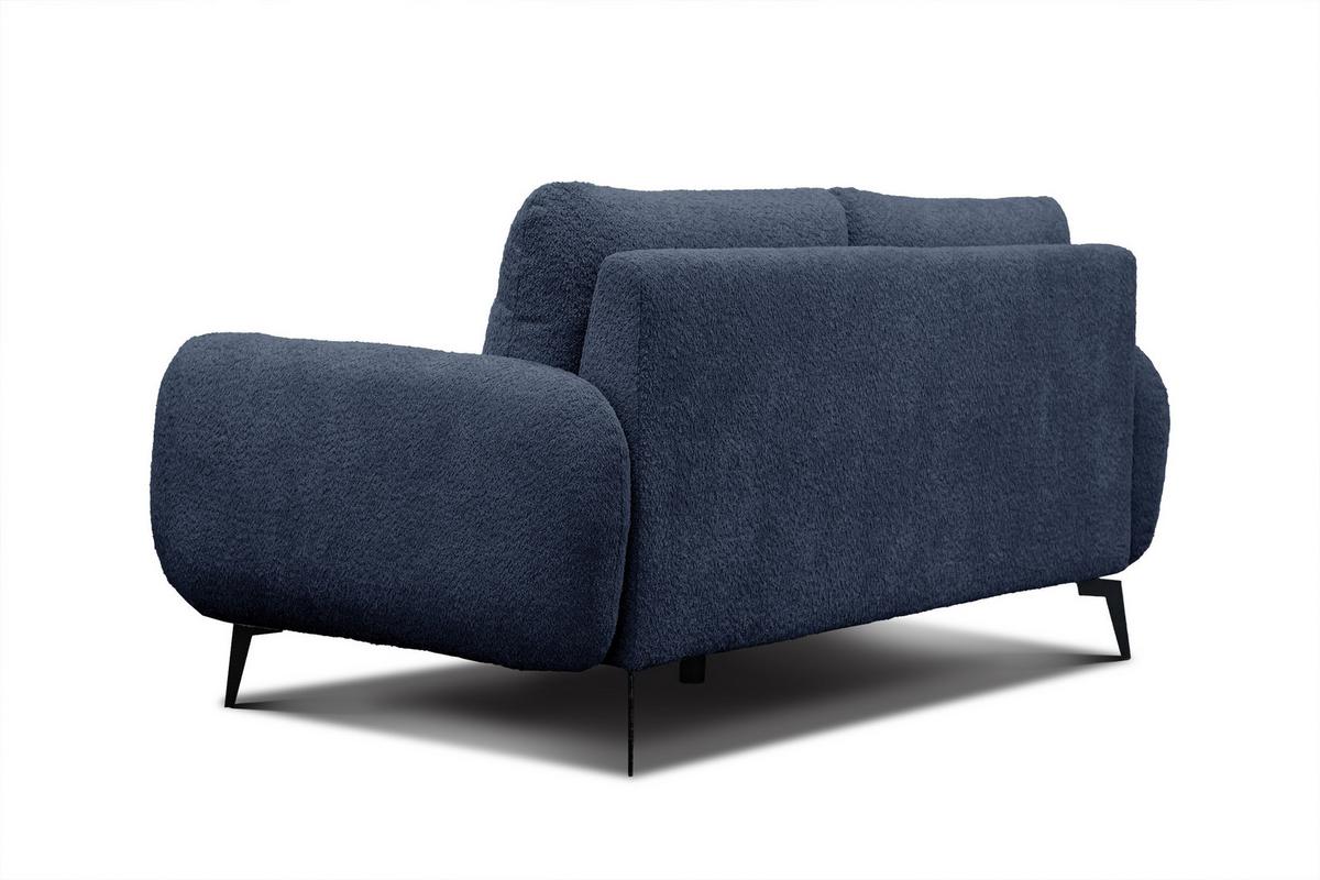 SOFA FEBE 2-Sitzer, marineblau - Blau/Schwarz, Holz/Textil (160/82/96cm) - Wozimo