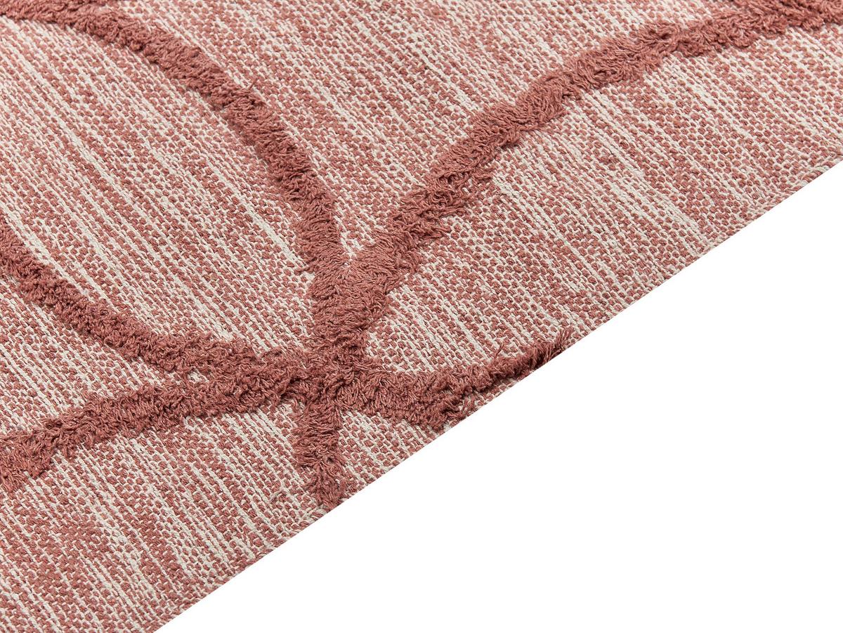 KURZFLOR-TEPPICH Kirsehir 200/140 cm - Rot, Textil (140/200cm) - Beliani