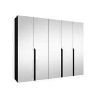 DREHTÜRENSCHRANK Mila III 250 - Schwarz, Holzwerkstoff/Kunststoff (250/202/52cm) - MIRJAN24