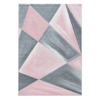 TEPPICH Kurzflor ANDALO in Rosa, geometrisch, aus Polypropylen, 80 x 250 cm - Rosa, Textil (250/80cm) - KADIMA DESIGN