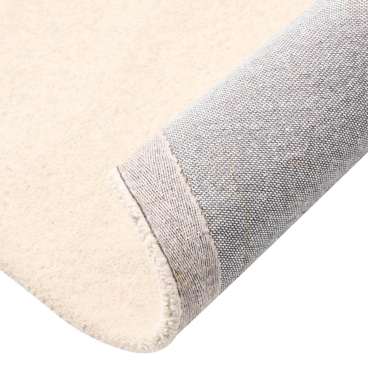 TEPPICH Cremeweiß 140 cm Wolle Vasco - Creme, Textil (140/140cm) - Beliani
