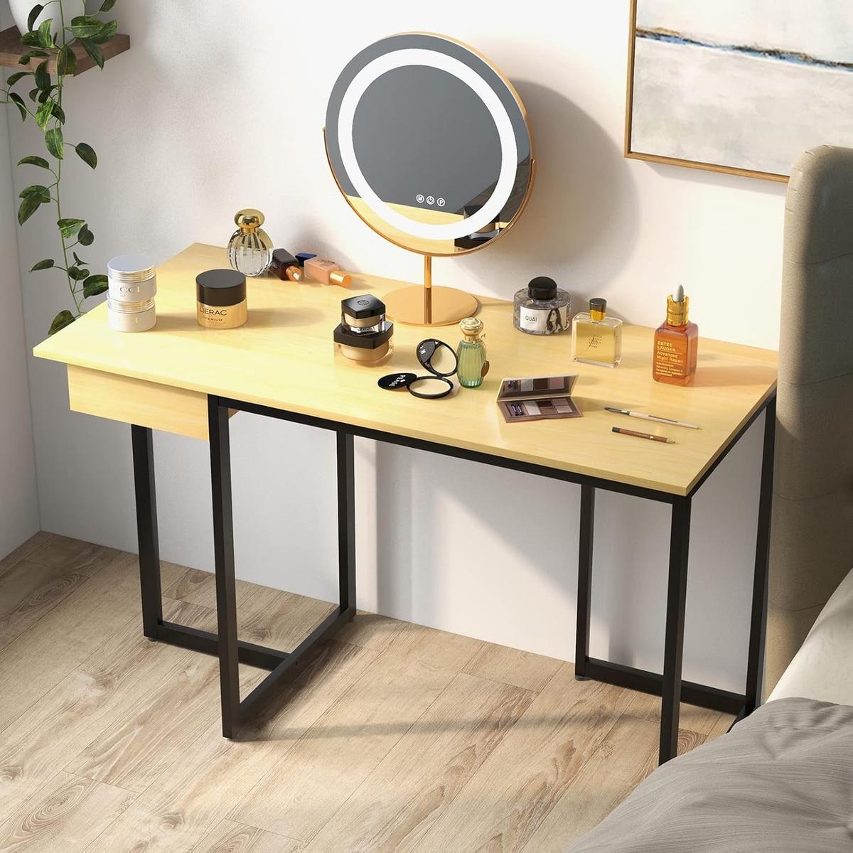 SCHREIBTISCH 75cm Holz - Rot, Holz (55/120/75cm) - COSTWAY