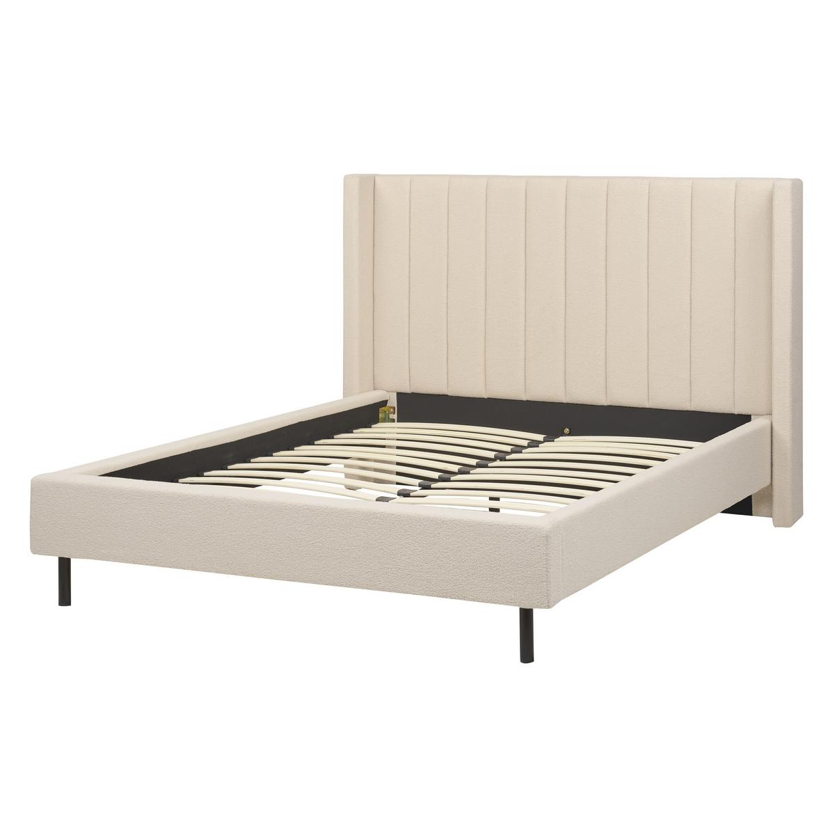 POLSTERBETT mit Lattenrost 140x200 cm Beige Villette - Beige, Textil (140/200cm) - Beliani