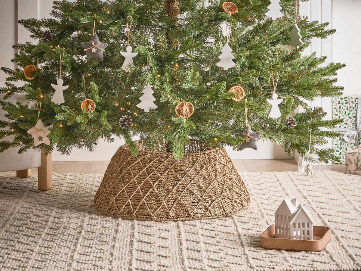 WEIHNACHTSBAUMKRAGEN 26 cm Naturfarben Bougie - Naturfarben, Naturmaterialien (26cm) - Beliani