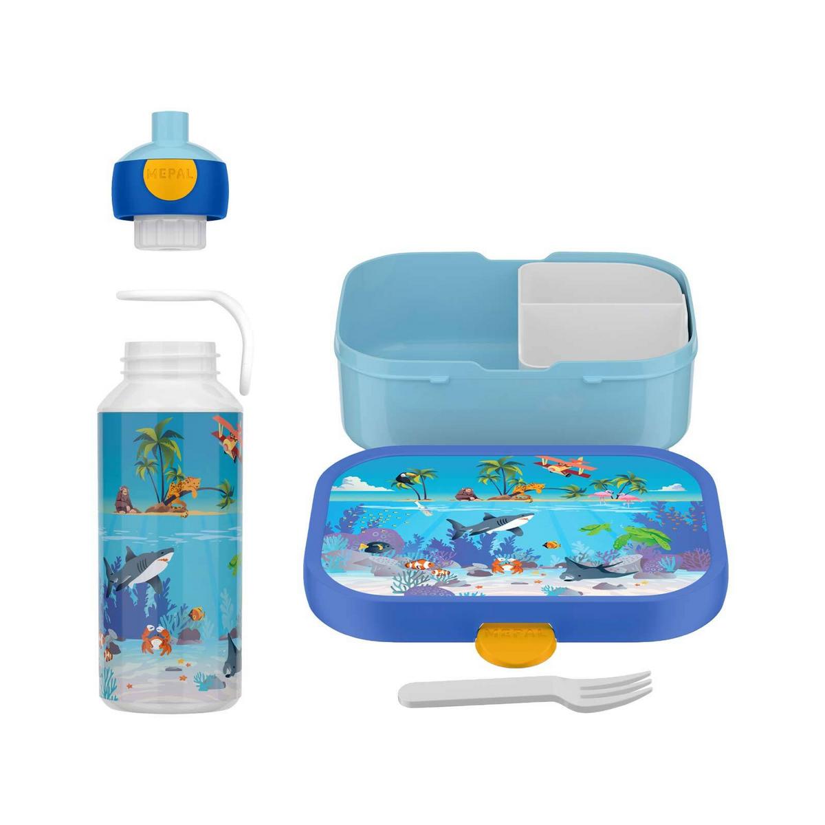 LUNCHSET Campus Tropical Ocean 2-tlg. - Blau/Hellblau, Kunststoff (2/2/2cm) - Mepal