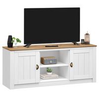 TV-LOWBOARD BOLTON weiß/braun - Weiß/Braun, Holz (138/57/40cm) - IDIMEX