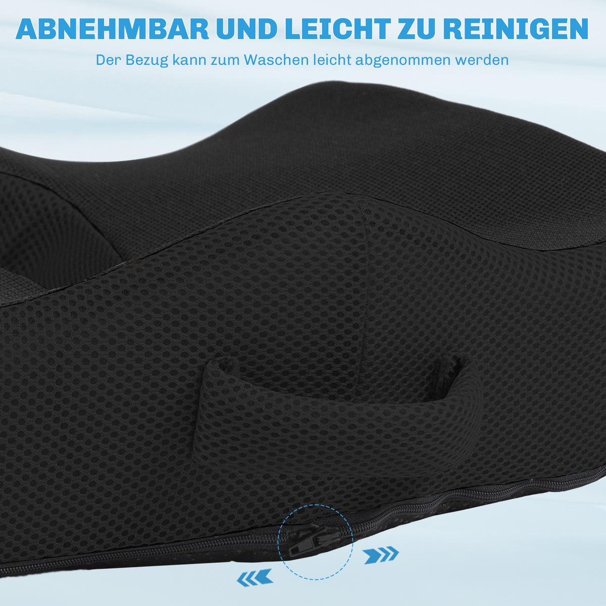 SITZKISSEN - Schwarz, Kunststoff (44/39/13cm) - HOMCOM