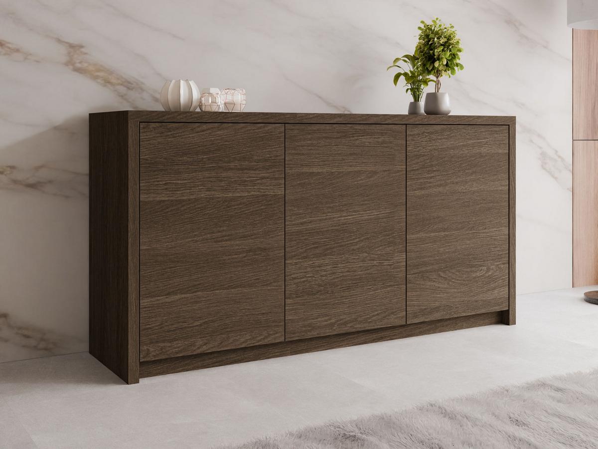 KOMMODE Solid 3D - Dunkelbraun/Schwarz, Holzwerkstoff/Kunststoff (150/79/40cm) - MIRJAN24