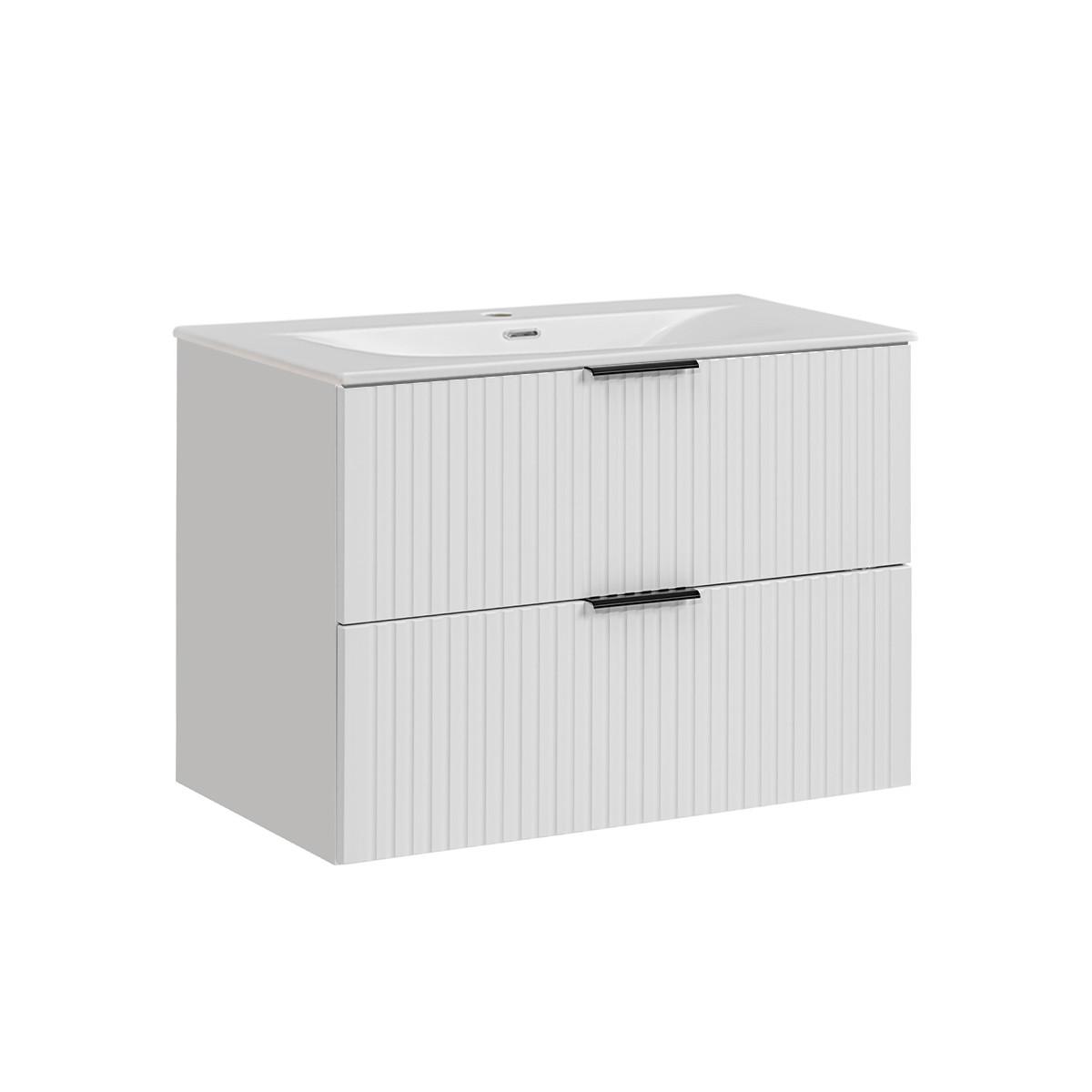 WASCHTISCH 80.2cm Adriel Weiß - Weiß, Holzwerkstoff (80.2/57/46cm) - Petits-meubles