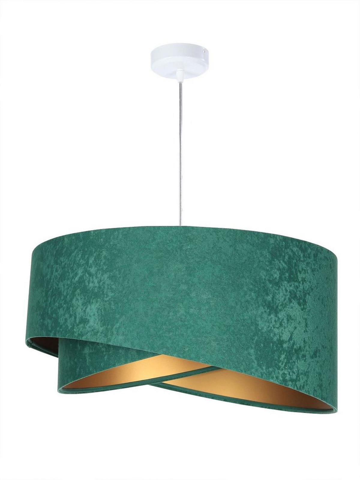 HÄNGELEUCHTE Grün 50/23 cm - Goldfarben, Kunststoff (50/1.3/23cm) - ONZENO