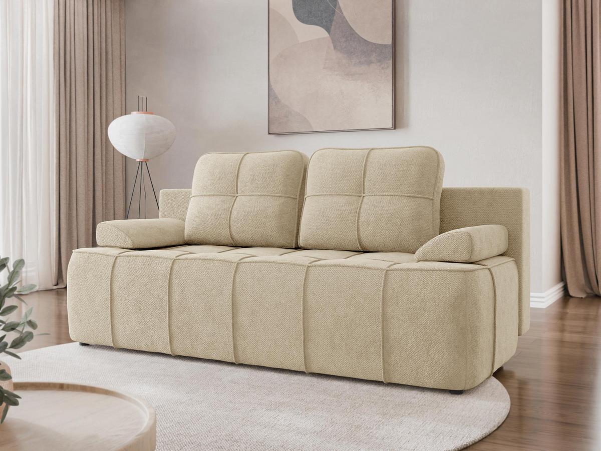 SCHLAFSOFA Lover - Beige/Schwarz, Holz/Kunststoff (202/95/95cm) - MIRJAN24