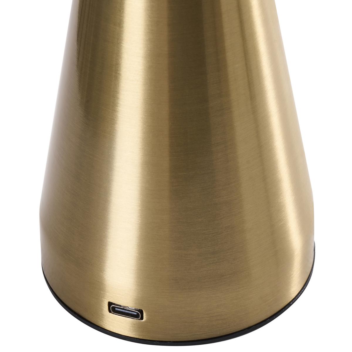 KABELLOSE LED Tischlampe 2er Set mit Dimmer Metall Gold Kulfo - Goldfarben, Metall (15/15/20cm) - Beliani
