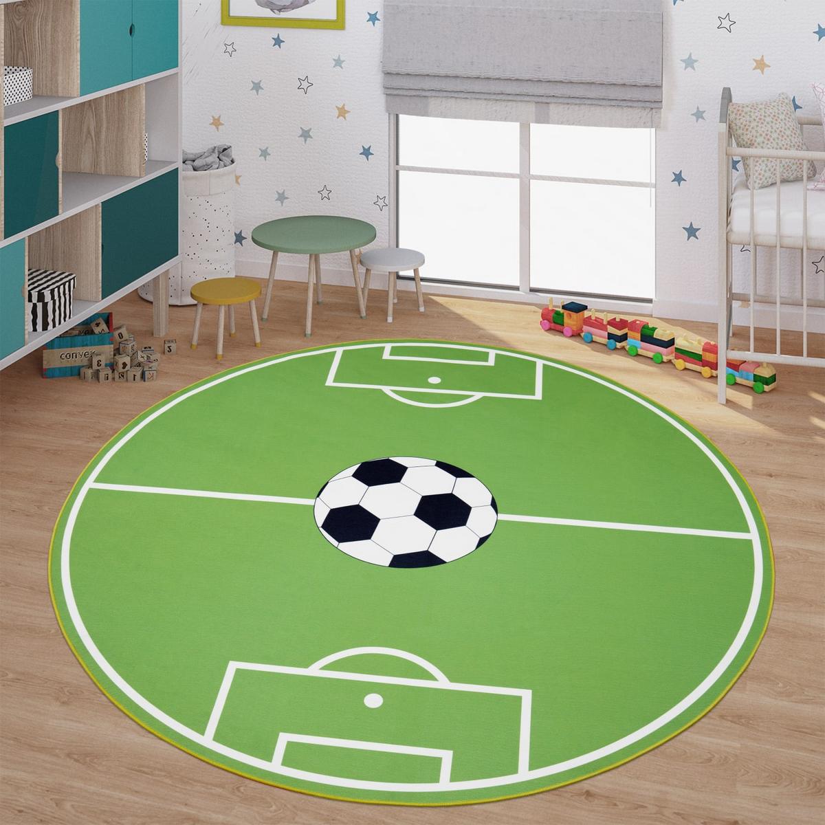 KINDERTEPPICH Grün Ø 160 cm - Hellgrün, Kunststoff (160/160cm) - TT Home
