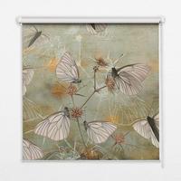 INNENROLLO - Fensterrollo - Rollo - 100x140 cm - Schmetterlinge auf der Wiese - Grün, Kunststoff (100/140/0.5cm) - TULUP