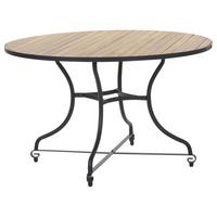 GARTENTISCH 120/120 cm Akazienholz Hellbraun Lascari - Hellbraun, Holz (120/120/74cm) - Beliani