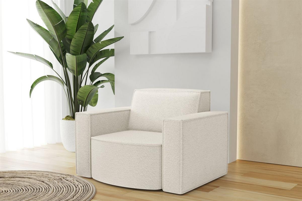 SOFASET Palma Ecksofa Sessel Ascot - Beige, Holzwerkstoff/Textil (236/78/165cm) - Fun Möbel