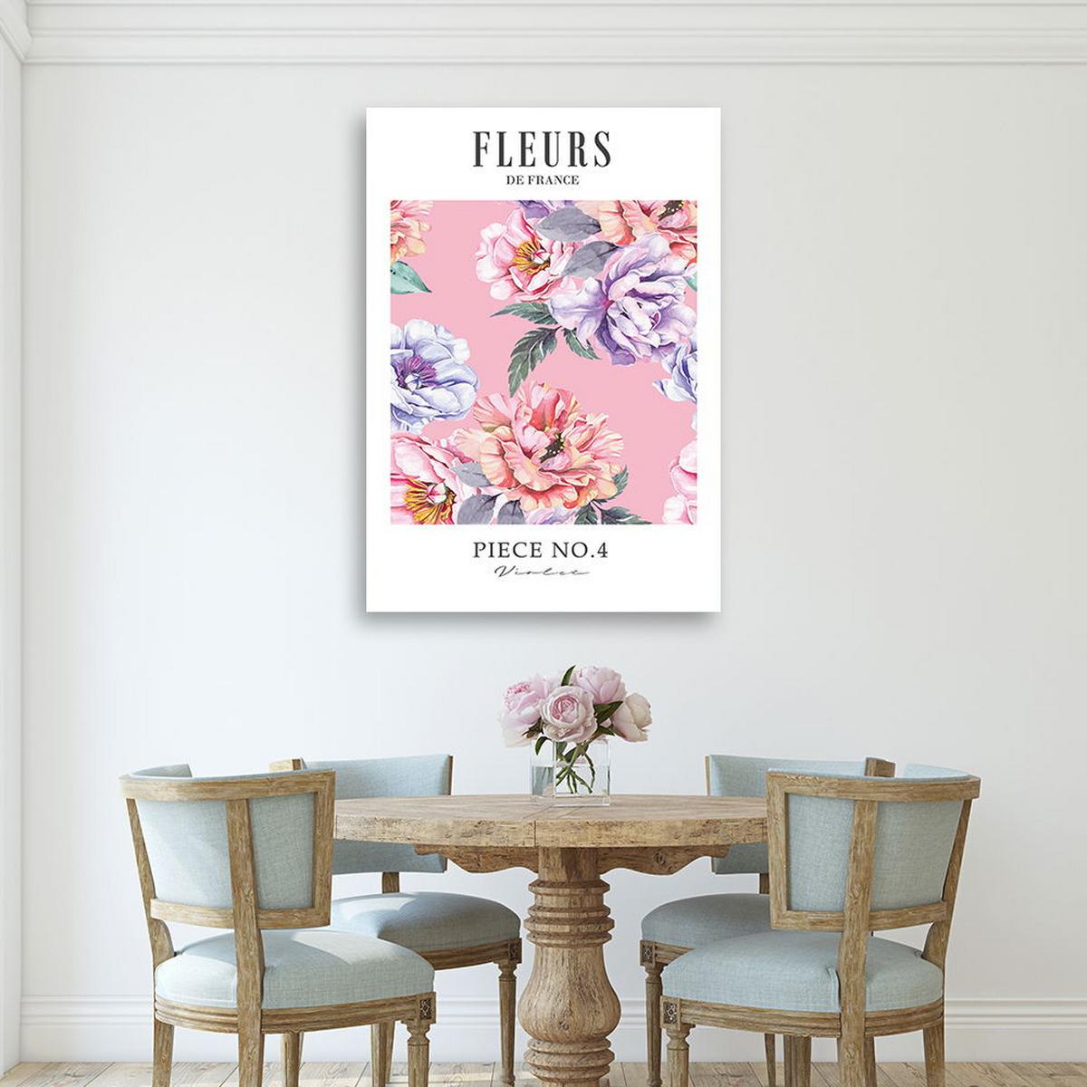 KUNSTDRUCK Rosa 60/90 cm - Pink, Textil (60/90cm) - KUNSTLOFT