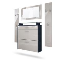 GARDEROBE Malea Fronten in Sandgrau Hochglanz - Sandfarben, Holzwerkstoff (180/180/23cm) - Vladon