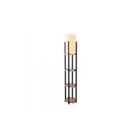 STEHLAMPE AMARIS Schwarz Holz - Schwarz, Holz (25/25/130cm) - KAWOLA