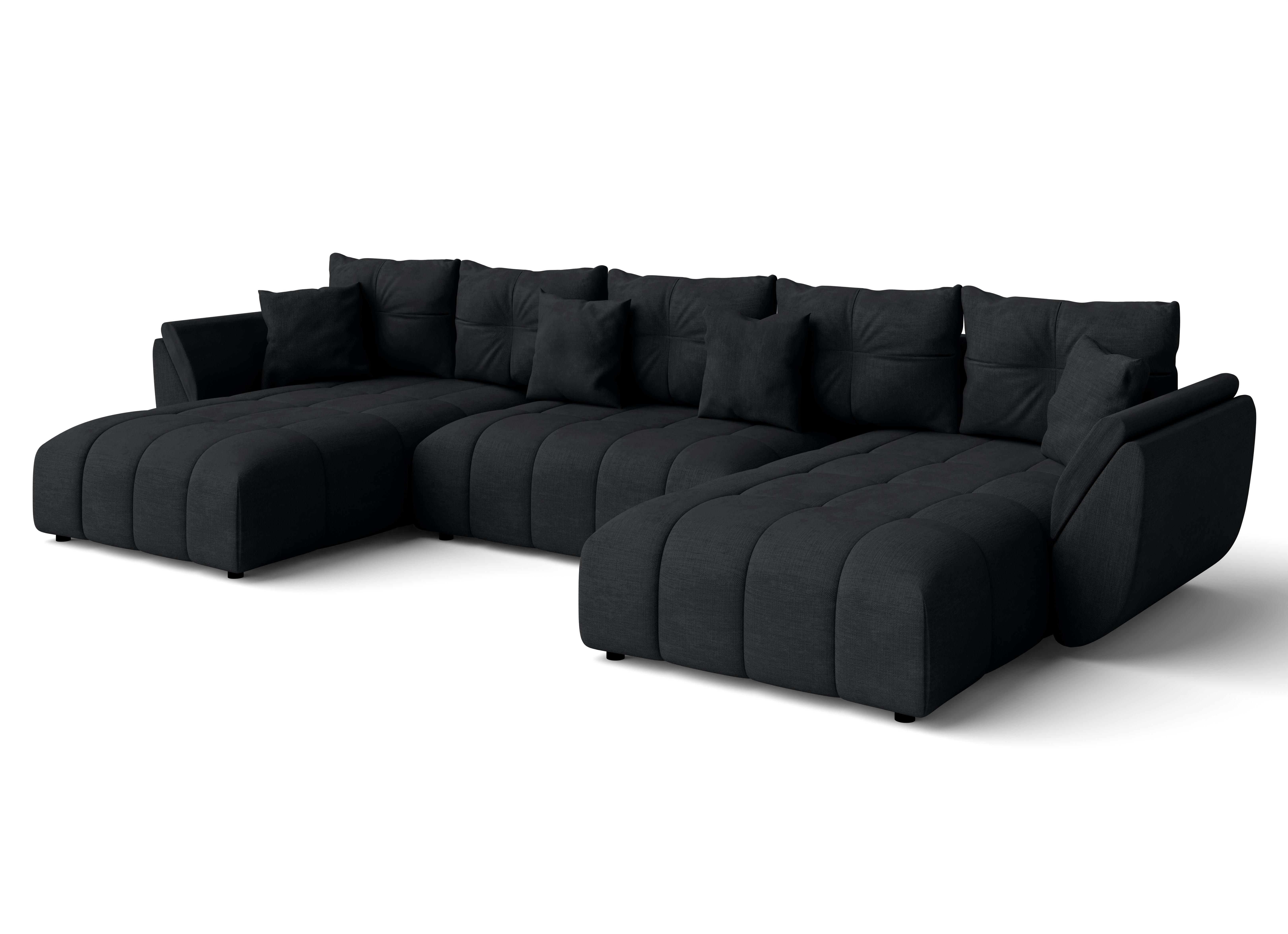 AX Living WOHNLANDSCHAFT Antalya Schwarz 382/190/91 cm – Sofa mit Bettfunktion online kaufen ➤ mömax