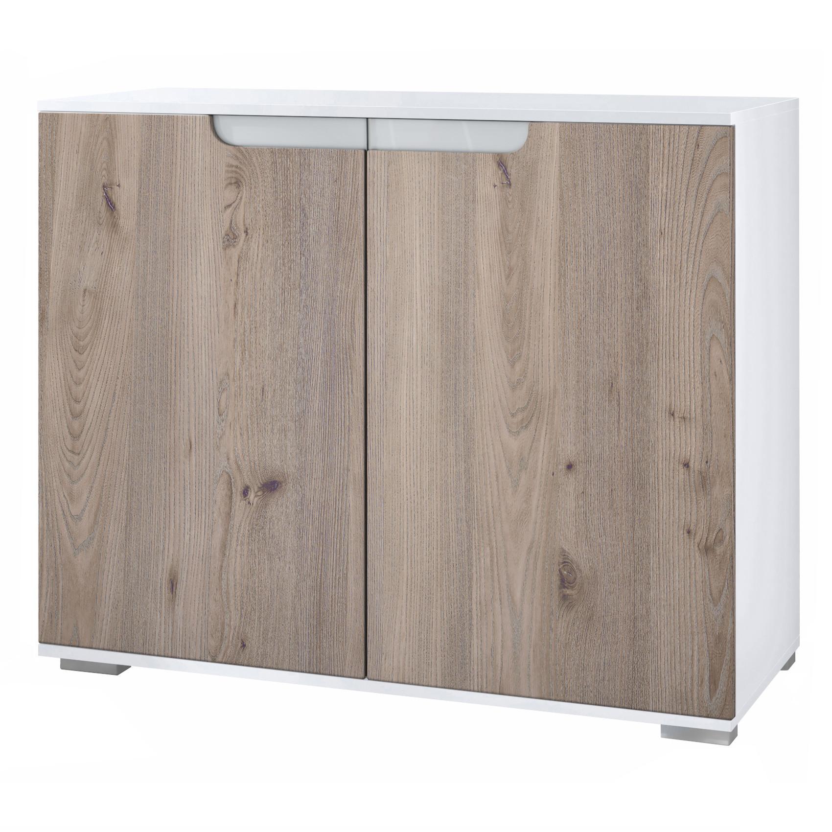 KOMMODE Sylt Eiche Nordic - Silbereichenfarben, Holzwerkstoff (92.5/75.5/35cm) - Vladon