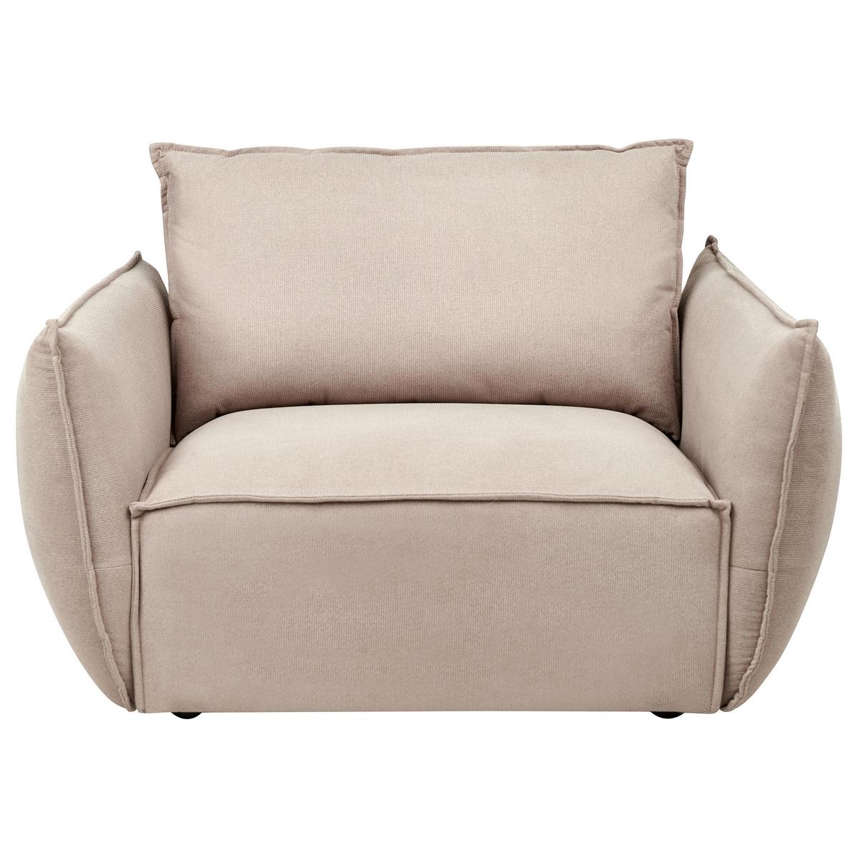 SOFA-SET 5-Sitzer Stoff Taupe Kunes - Taupe/Beige, Textil (190/82/92cm) - Beliani