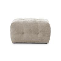 POLSTERHOCKER mit raffinierten Steppungen, zu passendem Sofa, Wellenunterfederung, Chenille-Bezug Sandgrau / 21054 - Sandfarben/Schwarz, Kunststoff/Textil (87/46/68cm) - luma-home