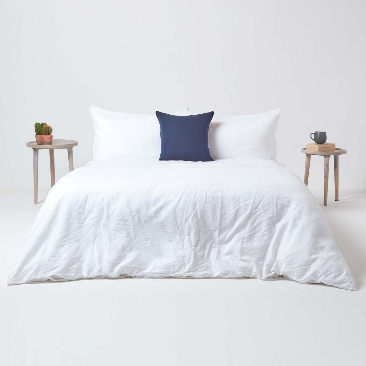 KISSENBEZUG Leinen - Dunkelblau, Textil (40/40cm) - Homescapes