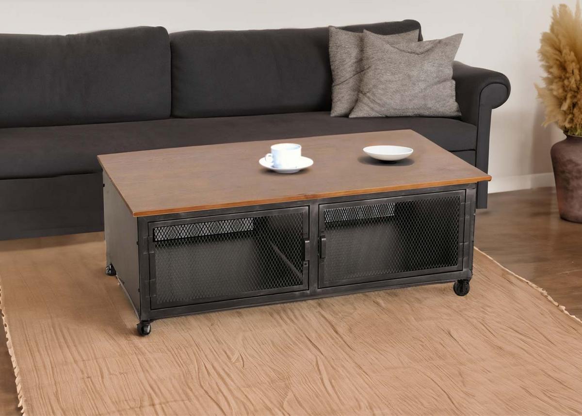 COUCHTISCH Schwarz, Braun - Schwarz/Braun, Holz (60/120/45cm) - MCW
