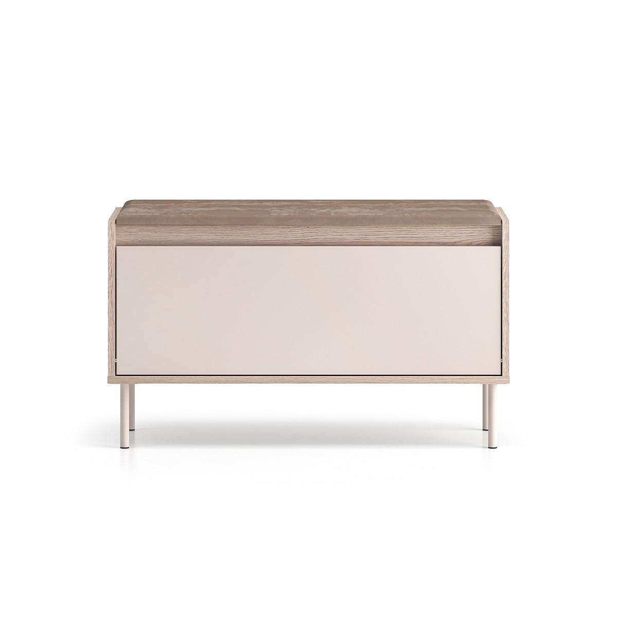 SCHUHMÖBEL Alos Kaschmir und Holz - Beige, Holzwerkstoff (90/55/34cm) - Petits-meubles