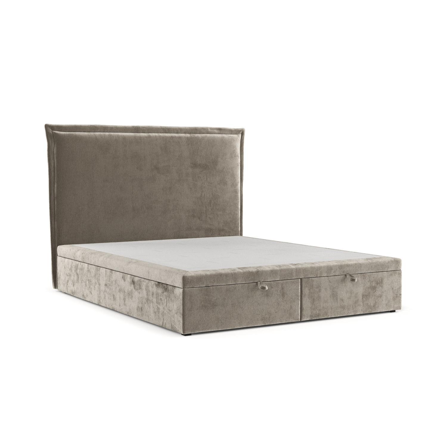 POLSTERBETT Eliot mit Stauraum 180/200 cm Beige im Lotta Stoff - Beige/Schwarz, Holz/Holzwerkstoff (180/200cm) - AltaBeds