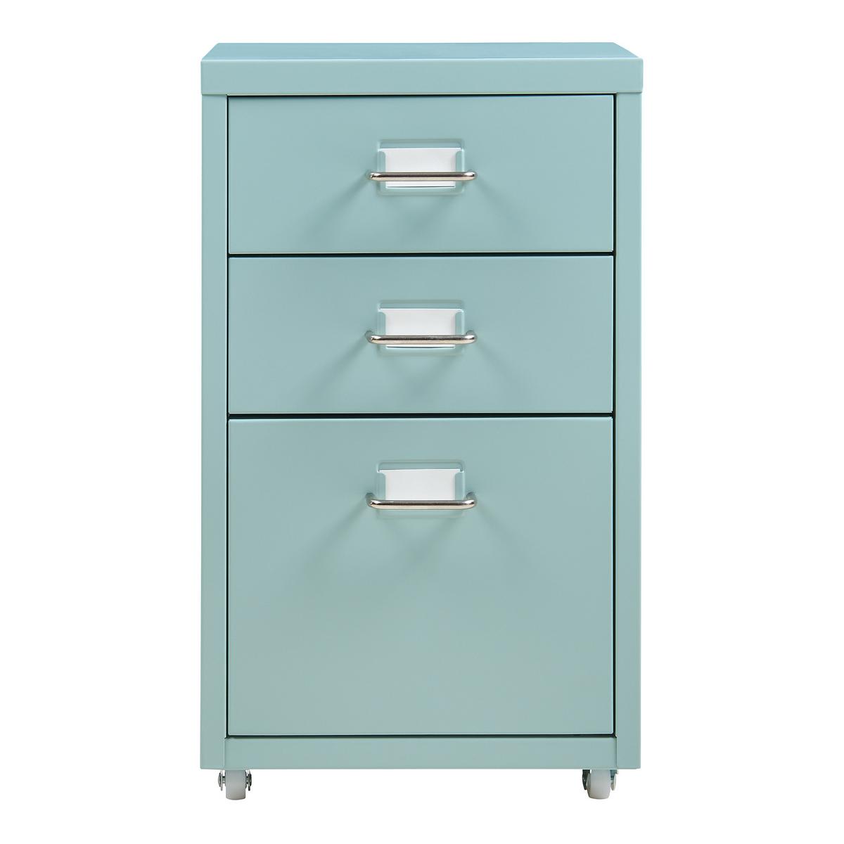 ROLLCONTAINER Kökar - Mintgrün, Metall (28/48/41cm) - [en.casa]