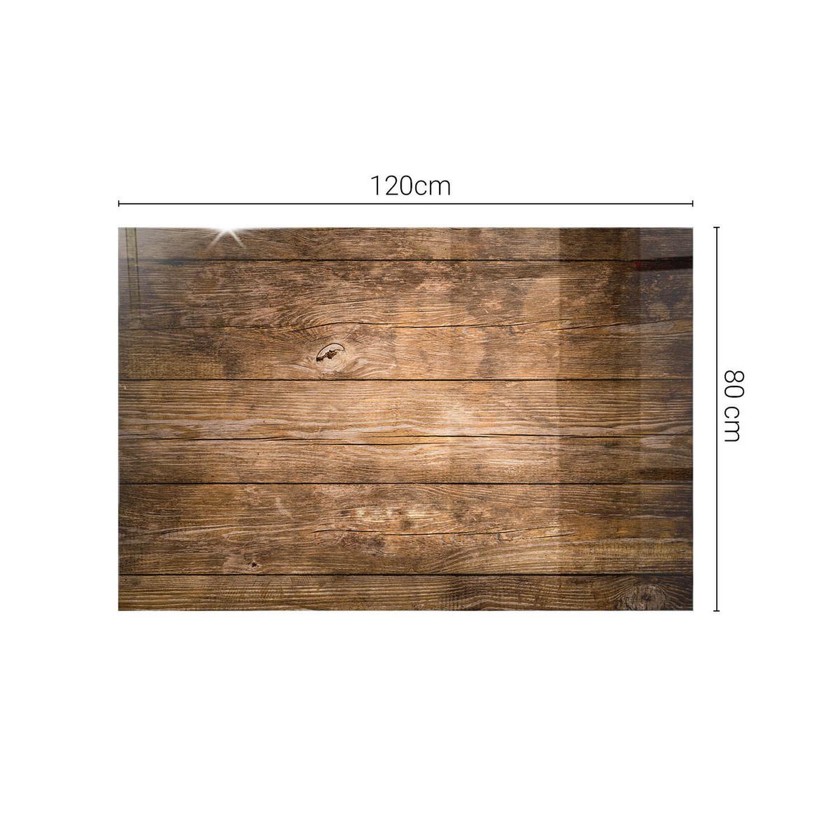 TISCHPLATTE 120x80 cm Der Aufbau von Holzbrettern - Dunkelbraun, Glas (0.4/120/80cm) - TULUP