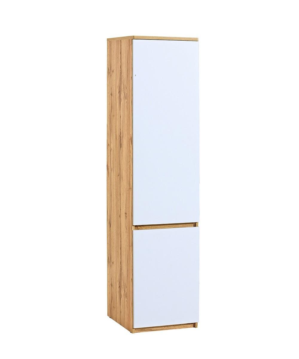 DREHTÜRENSCHRANK KRYOS 45/195,2/52cm 2-türig Eiche Wotan - Eiche Wotan/Weiß, Holzwerkstoff (45/195.2/52cm) - MASSENO
