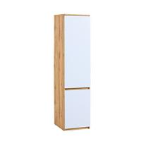 DREHTÜRENSCHRANK KRYOS 45/195,2/52cm 2-türig Eiche Wotan - Eiche Wotan/Weiß, Holzwerkstoff (45/195.2/52cm) - MASSENO