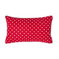 KISSENHÜLLE Polka Dots 30/50 cm, 100% Baumwolle - Rot, Textil (30/50cm) - Homescapes