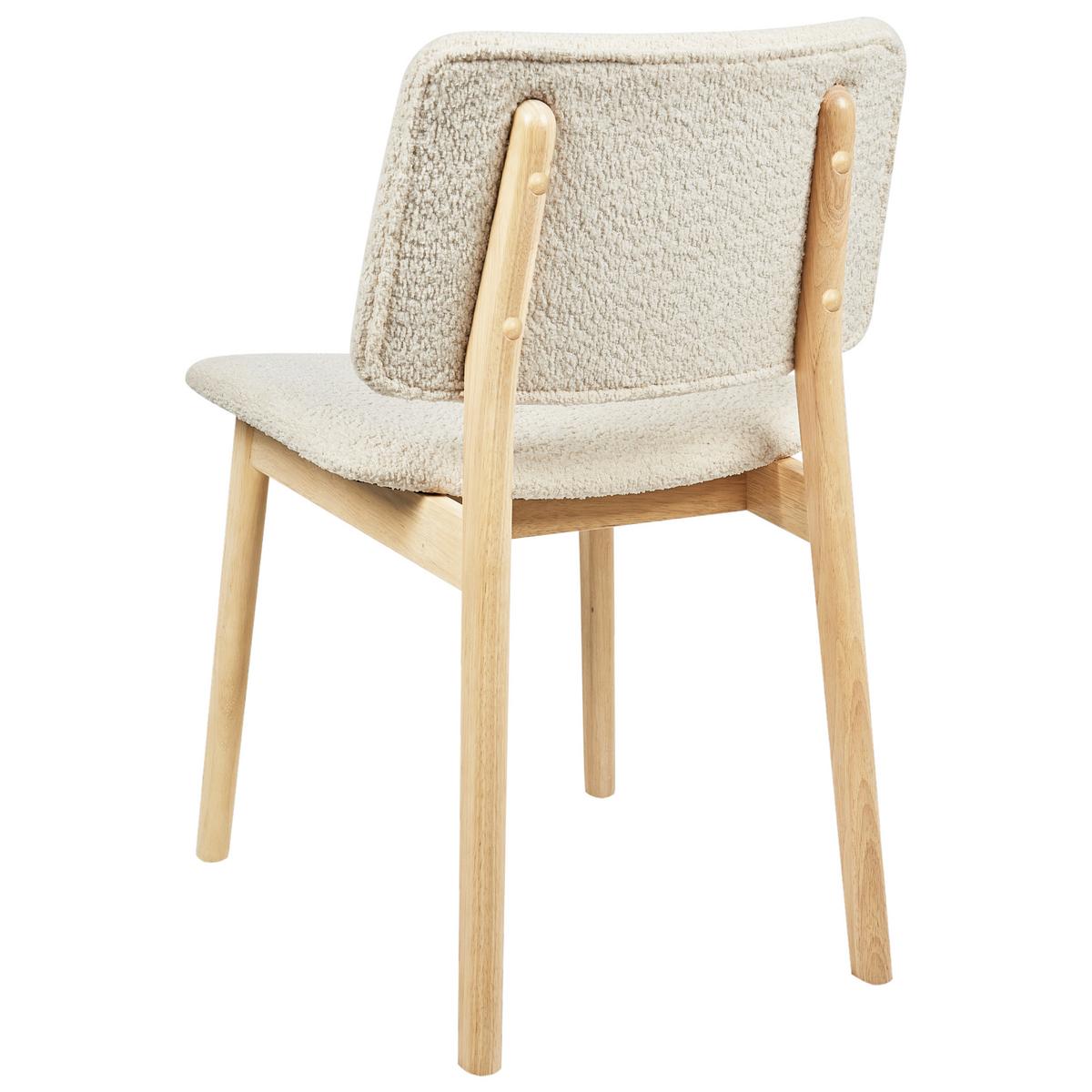 ESSZIMMERSTUHL 2er-Set Cremeweiß Blane - Braun/Weiß, Holz (48/79/53cm) - Beliani