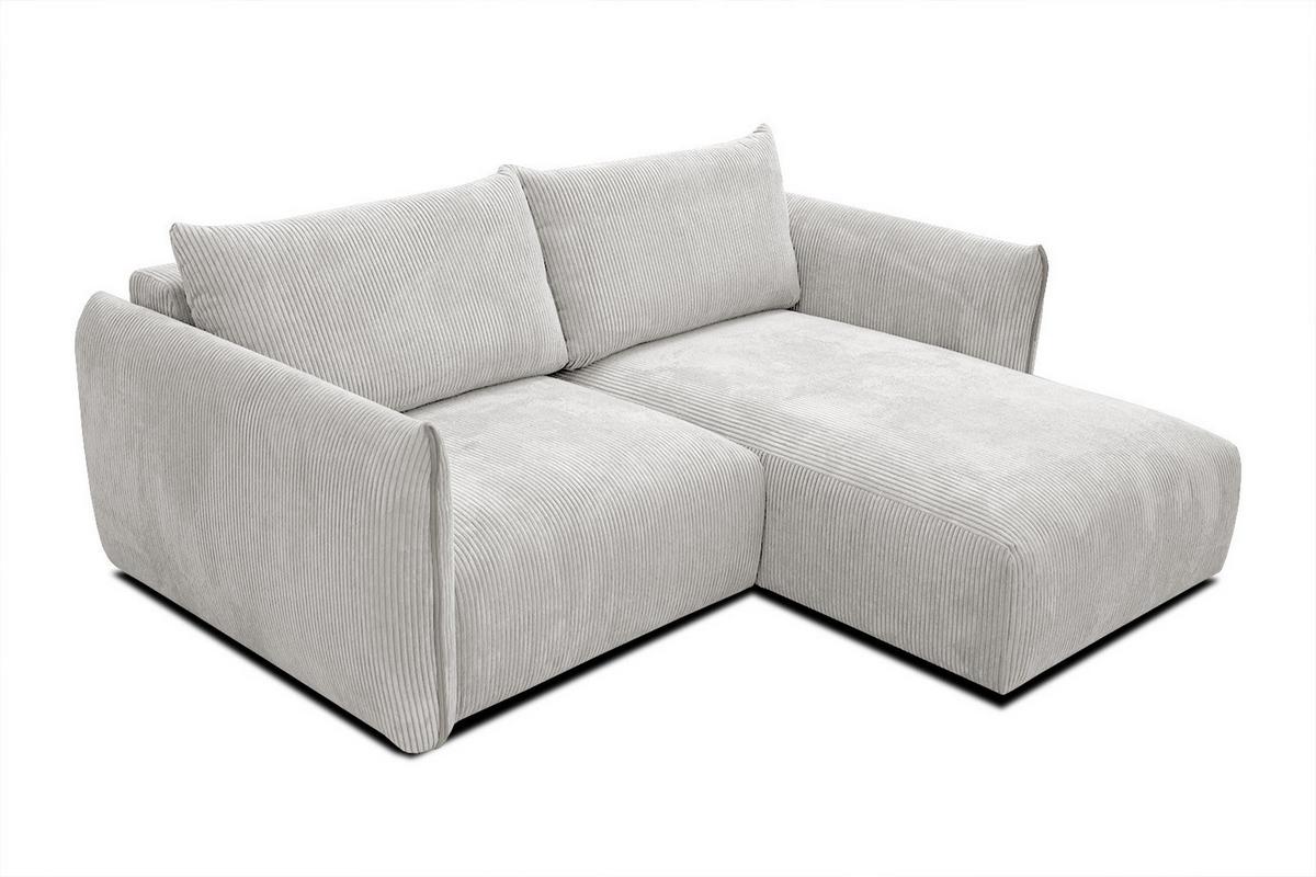 ECKSOFA TAUER 3-Sitzer, weiß - Schwarz/Weiß, Holzwerkstoff/Kunststoff (206/173cm) - Wozimo