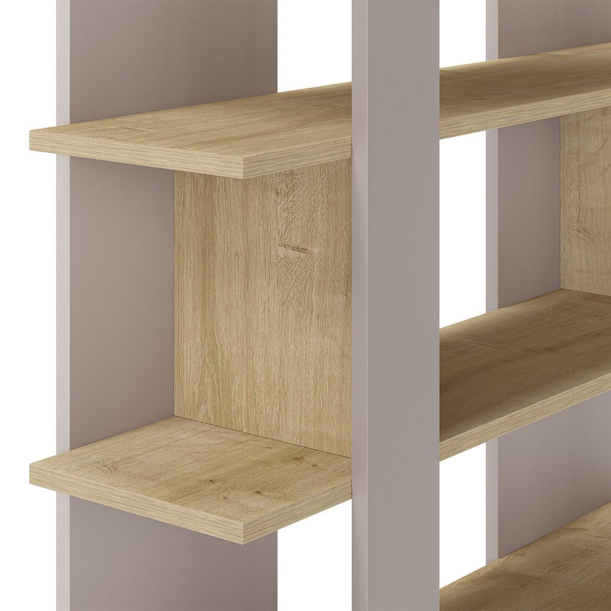 REGAL Naila - 110/29/122 cm - Taupe, Holzwerkstoff (29/122/20.9cm) - Calicosy