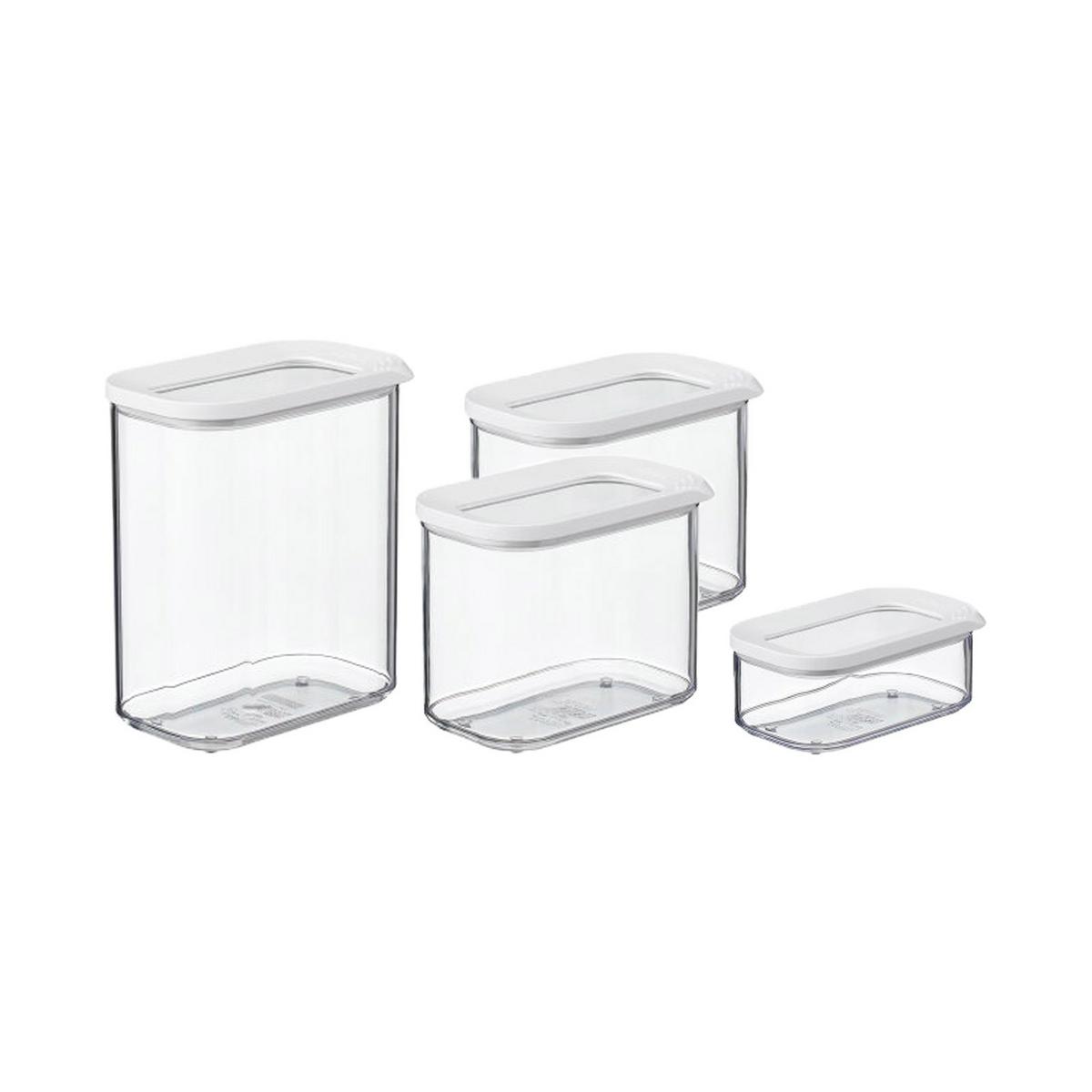 VORRATSDOSEN Modula weiß 4er Set - Weiß, Kunststoff (2/2/2cm) - Mepal